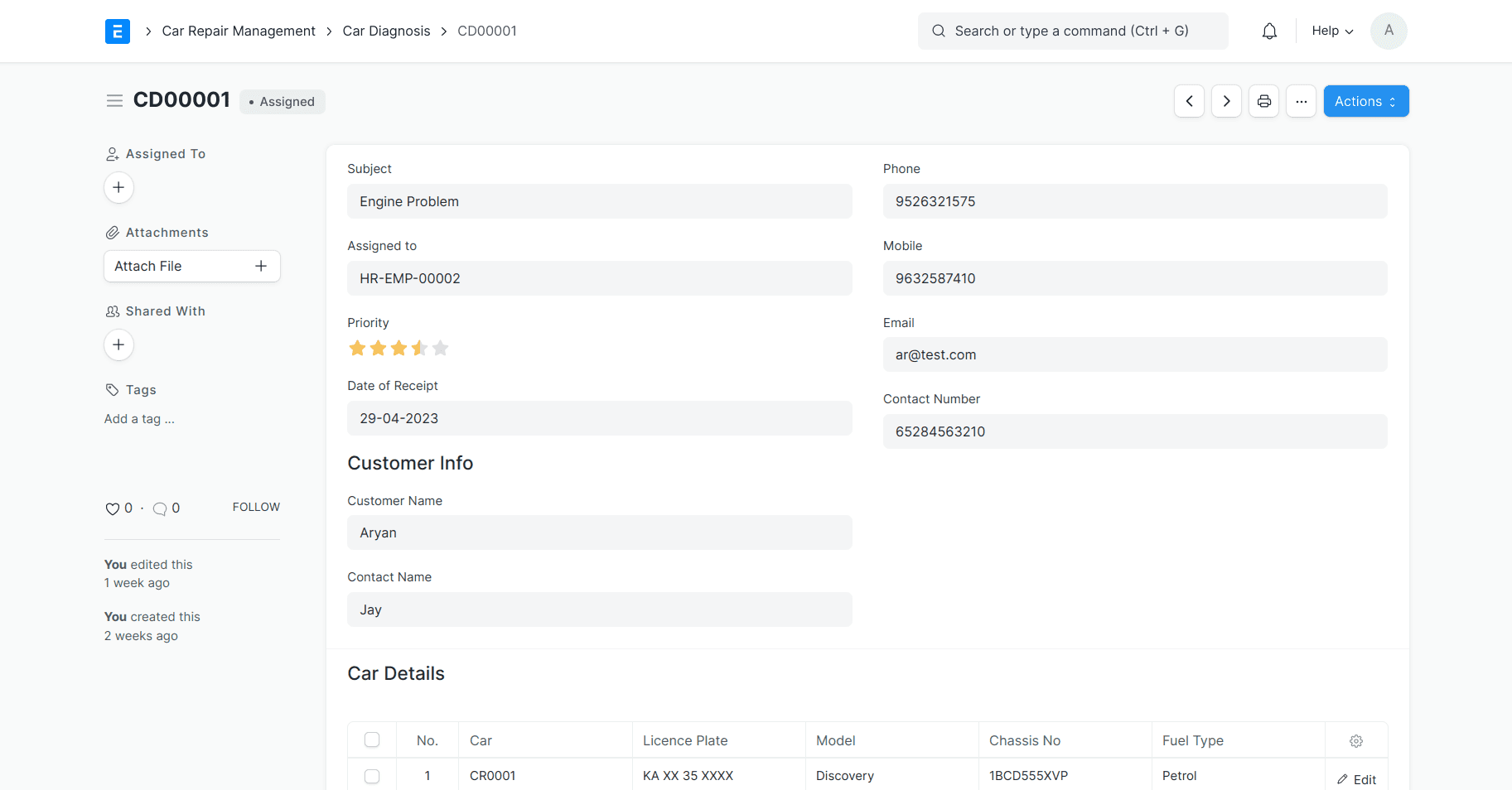 Accelerating Auto Service Efficiency: Car Repair Management App Powered by Frappe