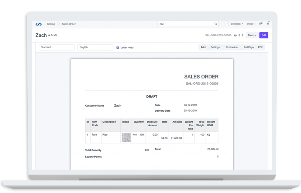 Agriculture Billig and Pricing