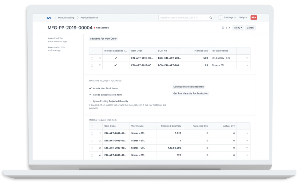 ERP for Material resource planning