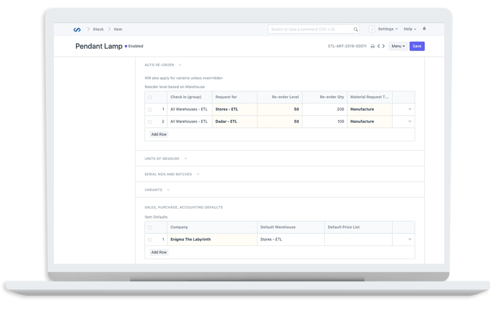 ERP for Stock replenishment